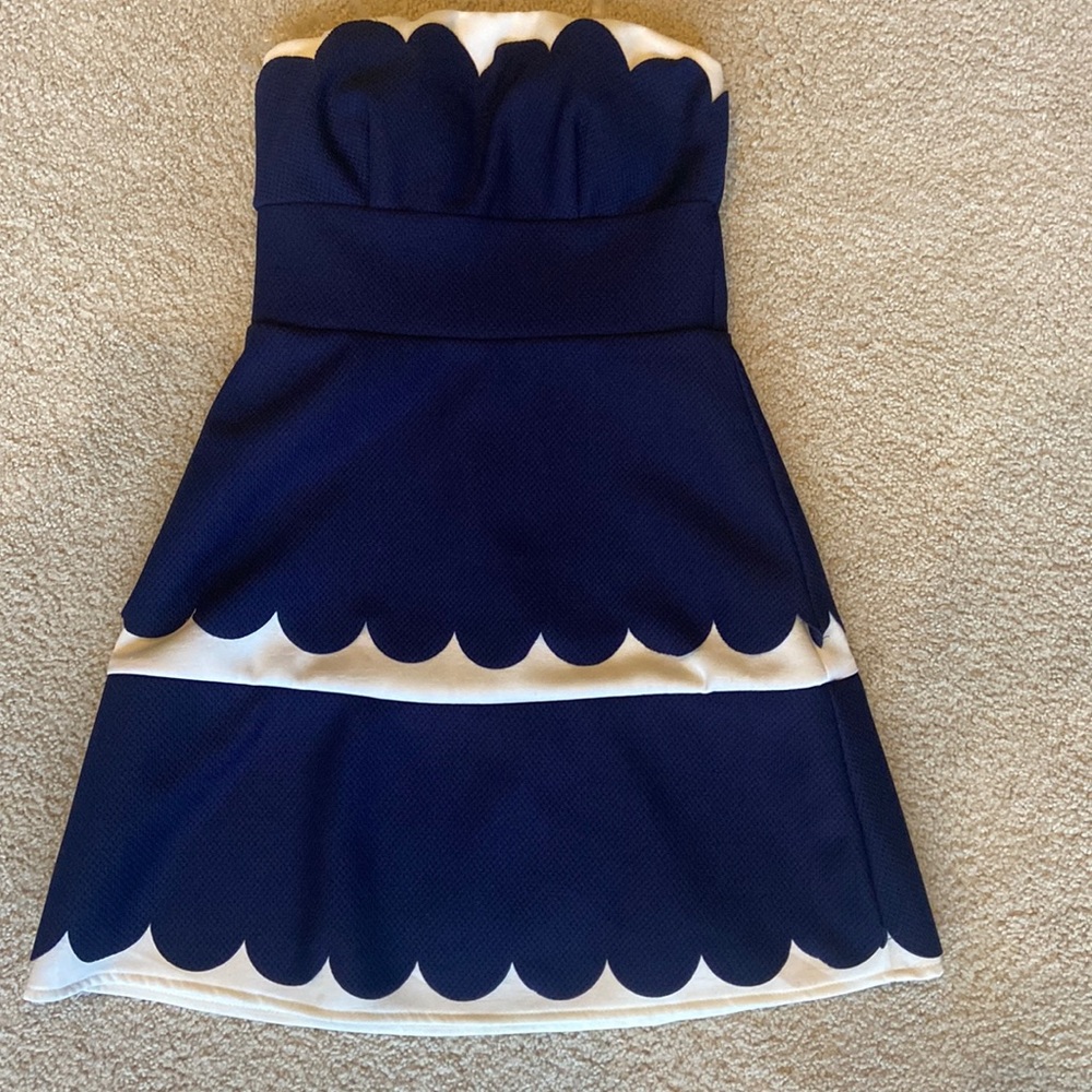 Blue and white juniors dress